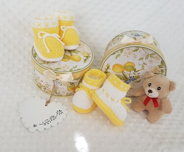 BunnyKids Honey Baby Set  (1 - 12 months) - (Series 2) - Knitting