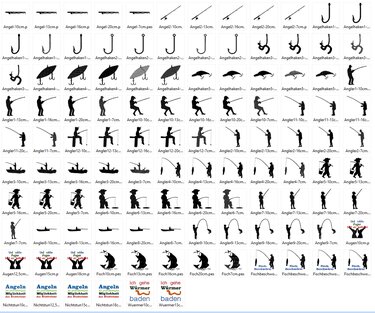 Stickdatei Angel Angler Angeln Fisch - Sticken