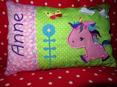Stickdatei Einhorn Kissen Taschenbild ITH - Bild 3