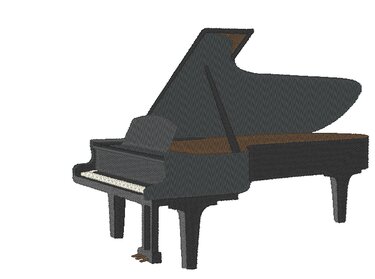 Stickdatei Klavier Flügel Musikinstrument - Sticken