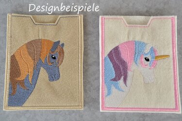 Stickdateien ITH Passhüllen Einhorn/Pferd für den 13x18 Rahmen - Sticken