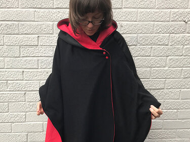 Poncho "Saga" mit Kapuze - Nähen