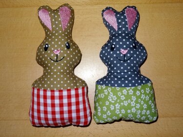 Stickdatei Hase mit Tasche ITH - Sticken