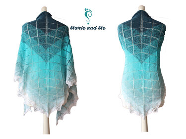 Aquarius -triangle shawl (knitting)