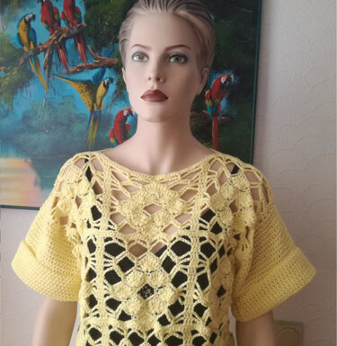 Häkelanleitung Shirt " Kanari " Größe M, L, XL - Bild 3