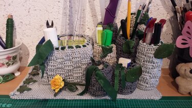 Schreibtisch-Organizer - Häkeln