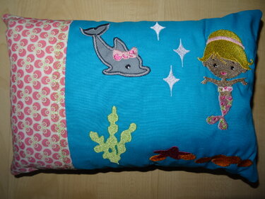 Stickdatei Meerjungfrau Kissen und Taschenbild - Sticken