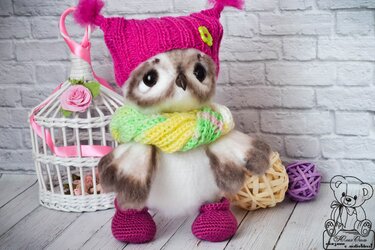 196 Crochet Pattern - Cute Owl - Amigurumi soft toy PDF file by Ogol CP
