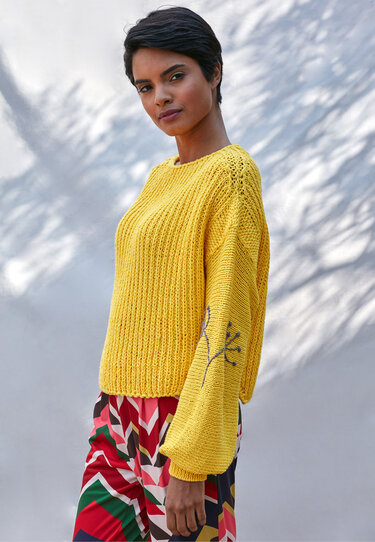 Strickpullover Jolien im Halbpatent - Stricken