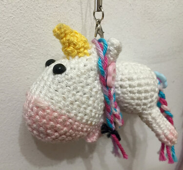 Unicorn Keychain - Crochet