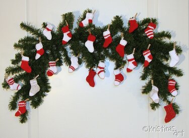 Häkelanleitung Minisocke - Adventskalender - Schlüsselanhänger