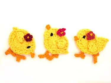Little Chick 1A crochet applique pattern