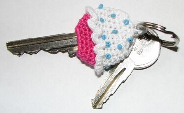 Häkelanleitung Schlüsselhülle Muffin