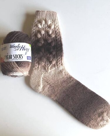 Socken Schokoladenbäumchen stricken - 38/39 - 40/41