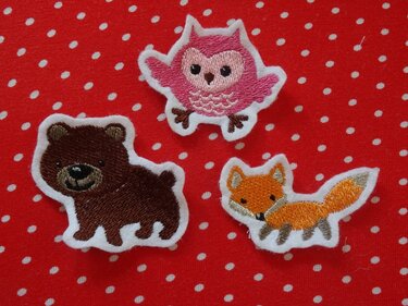 Stickdatei Waldtiere gefüllt - Sticken
