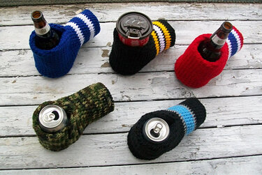 Crochet Beverage Beer Mitt Pattern