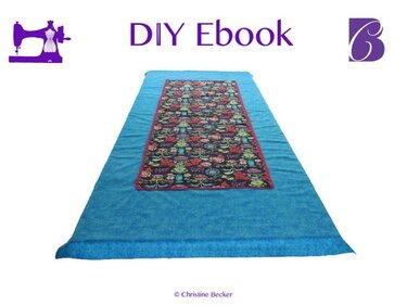 PDF E-Book Tutorial Table Runner / Table Cloth Mitered Hem - Sewing