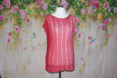 Strickanleitung Sommertop Himbeer-Sahne