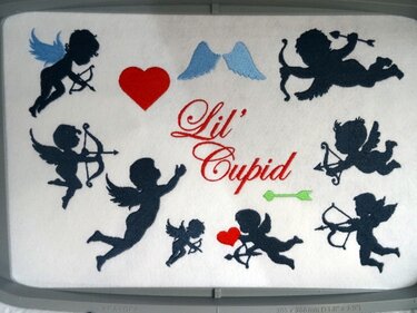 Stickdatei Amor Silhouette Cupid Hochzeit - Sticken