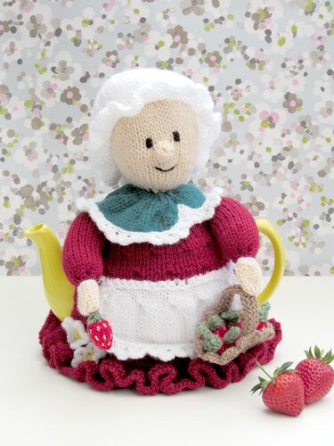 Devonshire Strawberry Picker Tea Cosy - Knitting