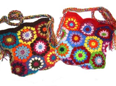 crochet Pattern *UpcYcleD RetrO HiPPie BAG* US-english bagpattern