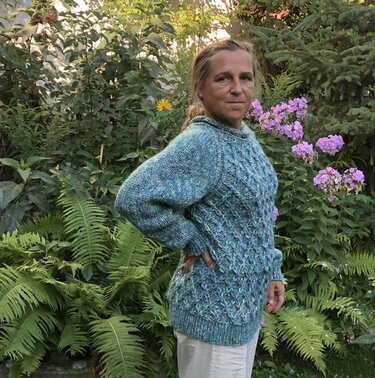 Kuschelpulli "Ocean" - sooo weich und kuschelig! Gr.40 - Stricken