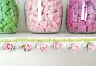 Häkelanleitung Spitzenbordüren-Windlicht