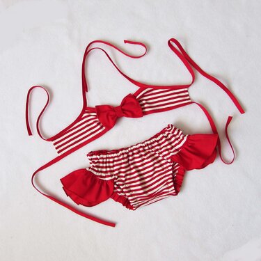 Bikini girls swimsuit baby toddler, beach suit for girl baby to fit 2 to 8 years. - Sewing