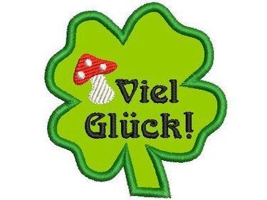 Stickdatei Applikation Glücksbringer 3erlei für den 10x10cm Rahmen - Sticken