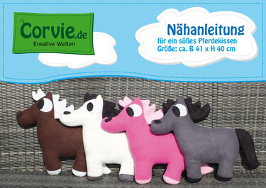Bonny das kuschlige Pony - Nähanleitung + Schnittmuster in 2 Größen