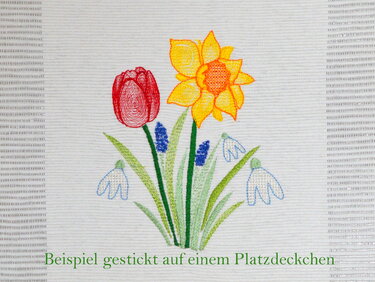Stickdatei Osterstrauss 13x18cm und 16x26cm - Sticken