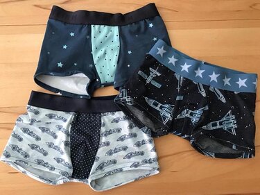 Mister fluffel ~ Boxershorts aus Jersey, Retro Unterhose für Jungs, 74/80 - 158/164 - Nähen