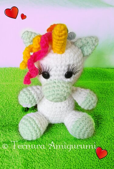 Crochet pattern unicorn Flipp english