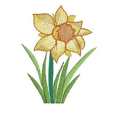 Stickdatei Osterglocke 10x10cm Rahmen - Sticken