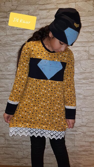 Diamond Tunic Tunika Gr. 86 - 164 Vokuhila - Nähen