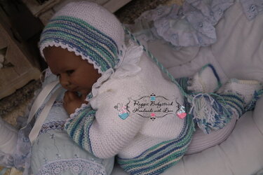 Strickanleitung für Baby's u.  3-teilig  Modell Lina Gr. 50 - 56 - Bild 5