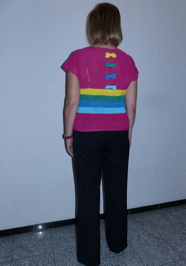 Häkelshirt Stripes & Ribbon - Häkeln