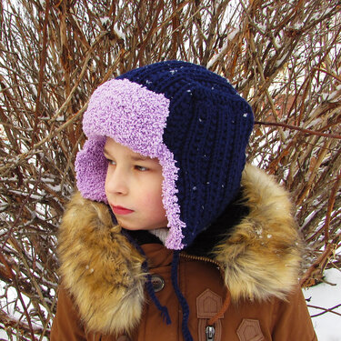 Knitting hat earflap pattern