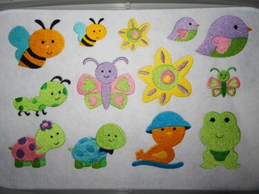 Baby Tiere Set Stickdatei in je 3 Größen - Sticken