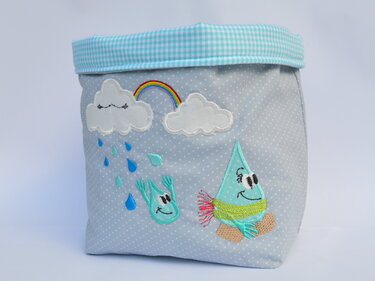 Stickdatei lustiger Regen 2 Größen - Sticken