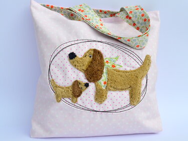 Stickdatei Hundemama Doodle 13x18cm - Sticken