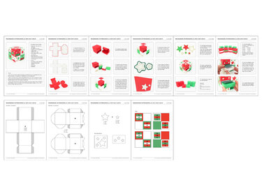 Adventskalender mit fallenden Schachteln – Bastelvorlagen und Anleitung - Basteln