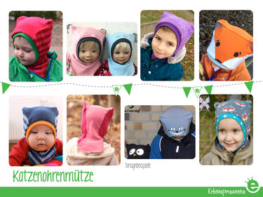 Katzenohrenmütze: Schalmütze Gr. 36-58 E-Book - Nähen