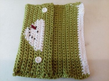 Taschentuchmäppchen "Schneemann" - Häkeln