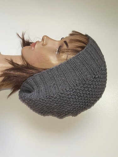 Strickanleitung lässige Beanie, Longbeanie, Mütze unisex ca. 54 - 58 cm