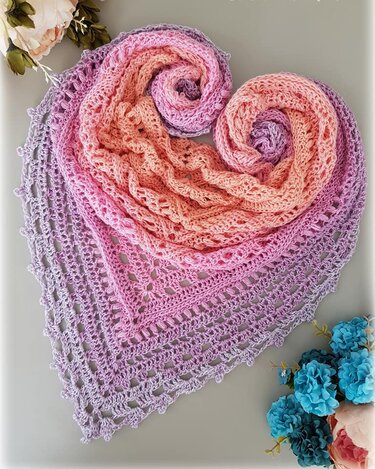 Häkelanleitung Tuch ++ Cinderella ++