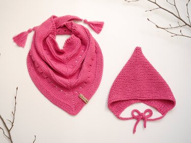 Strickanleitung - Wichtel-Set Pixiemütze + Dreieckstuch - 0 - 5 J. - No.209 - Bild 7
