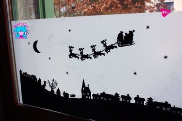 Plotterdatei Rentierschlitten in der Winterlandschaft - Plotting