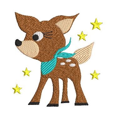 Stickdatei Reh großes SET für 10x10cm und 13x18cm Rahmen - Sticken