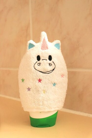 Einhorn-Waschlappen Stickdatei ♥ ITH 13x18 - Sticken